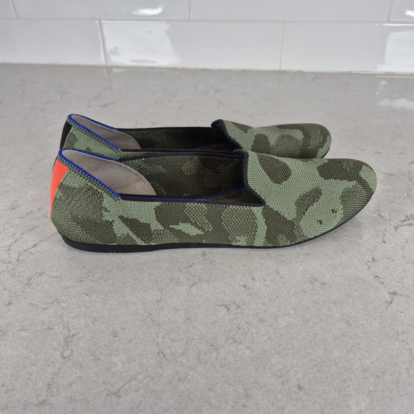 Rothy's Shoes The Loafer Womens Size 8.5 8 Green Camo Flat - Picture 3 of 9